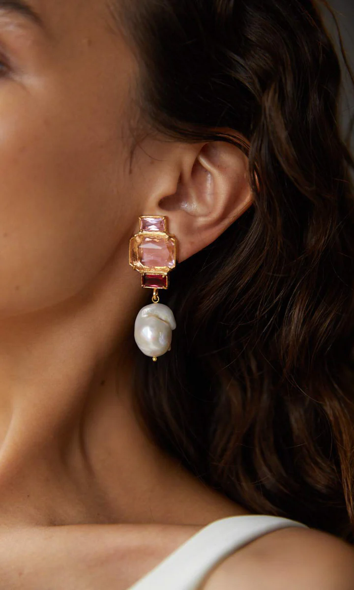 Christie Nicolaides Bambina Earrings Pink - Image 6