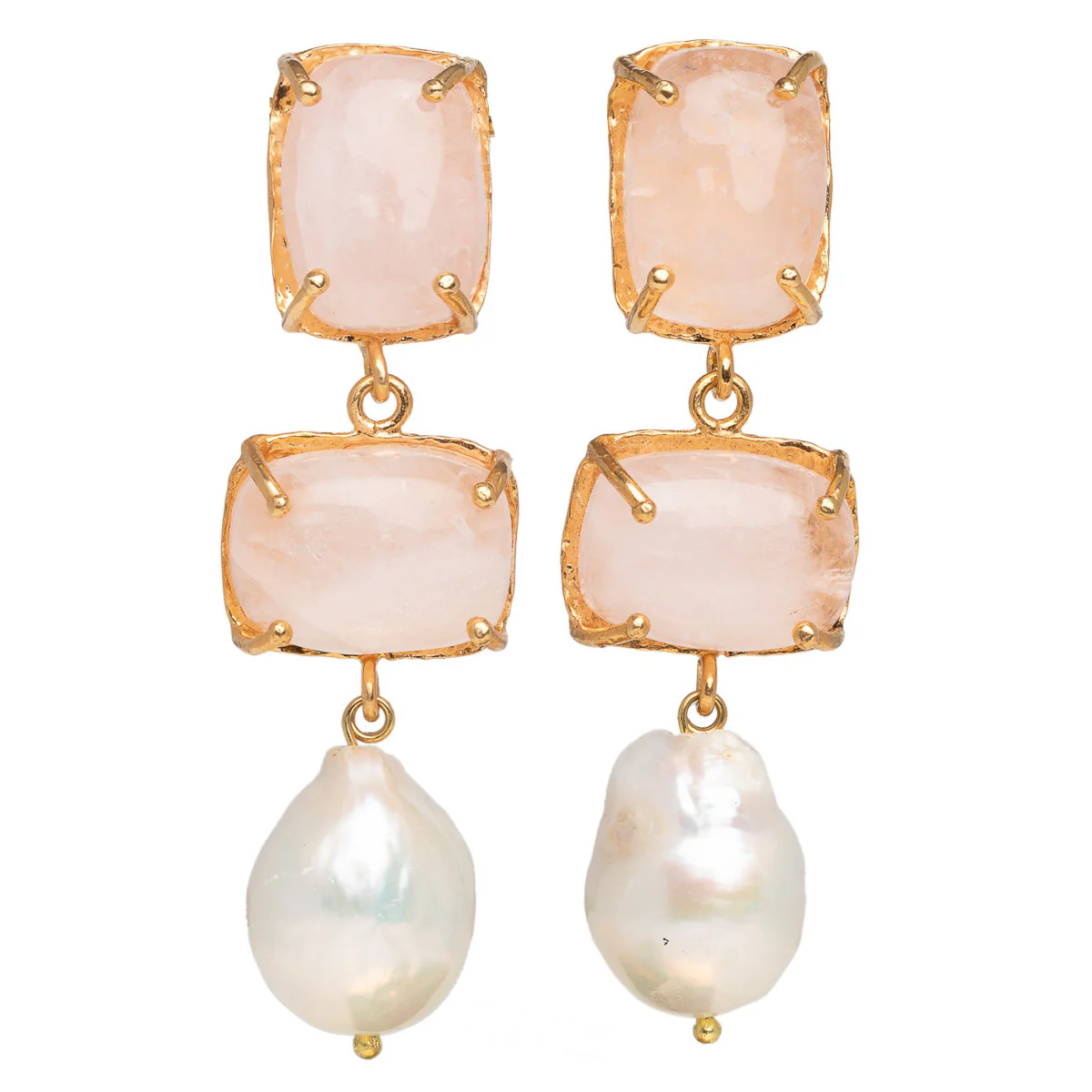 Christie Nicolaides Loren Earrings Pale Pink - Image 3