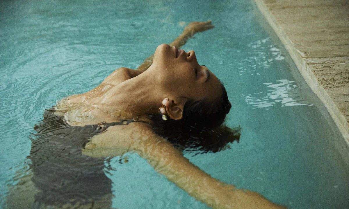 Christie Nicolaides Loren Earrings Pale Pink - Image 5