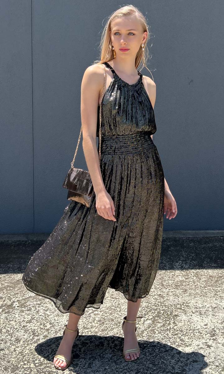 HOSS Best Life Dress - Black Lurex - Image 3