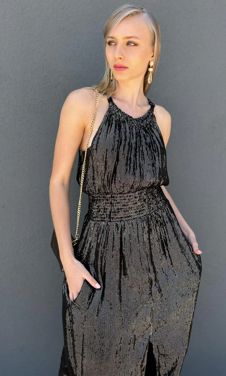 HOSS Best Life Dress - Black Lurex - Image 5