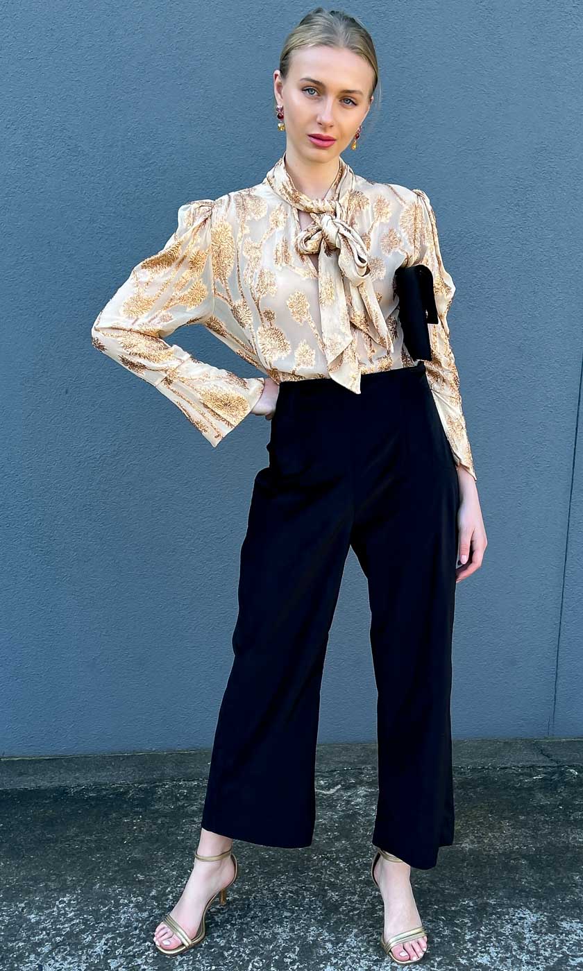 HOSS Blake Black Velvet Trouser - Image 3