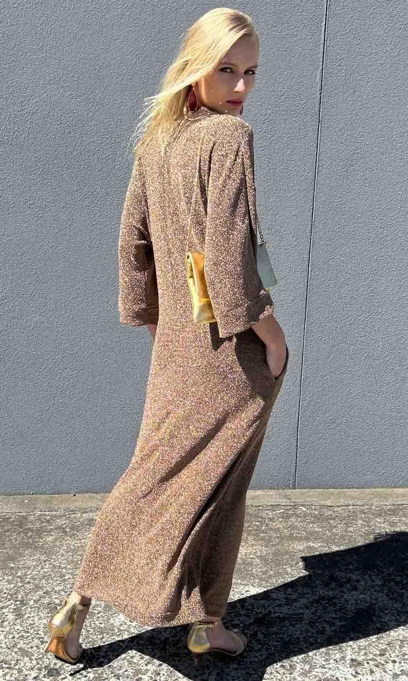 HOSS Carla Dress - Bronze - Image 4