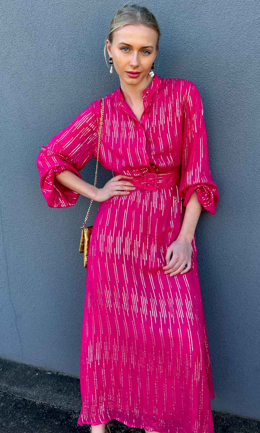 HOSS Decade Dress - Fuchsia - Image 5