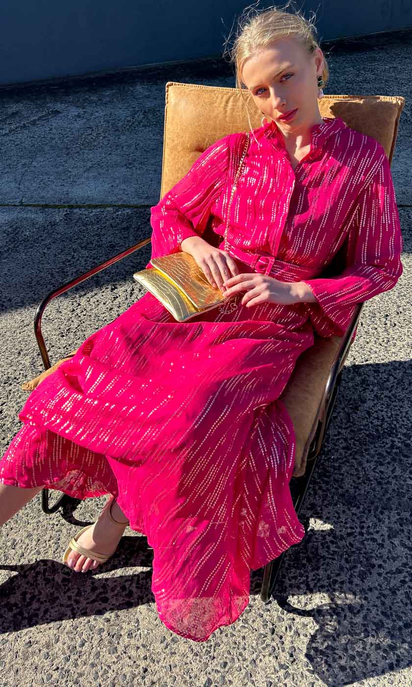 HOSS Decade Dress - Fuchsia - Image 6