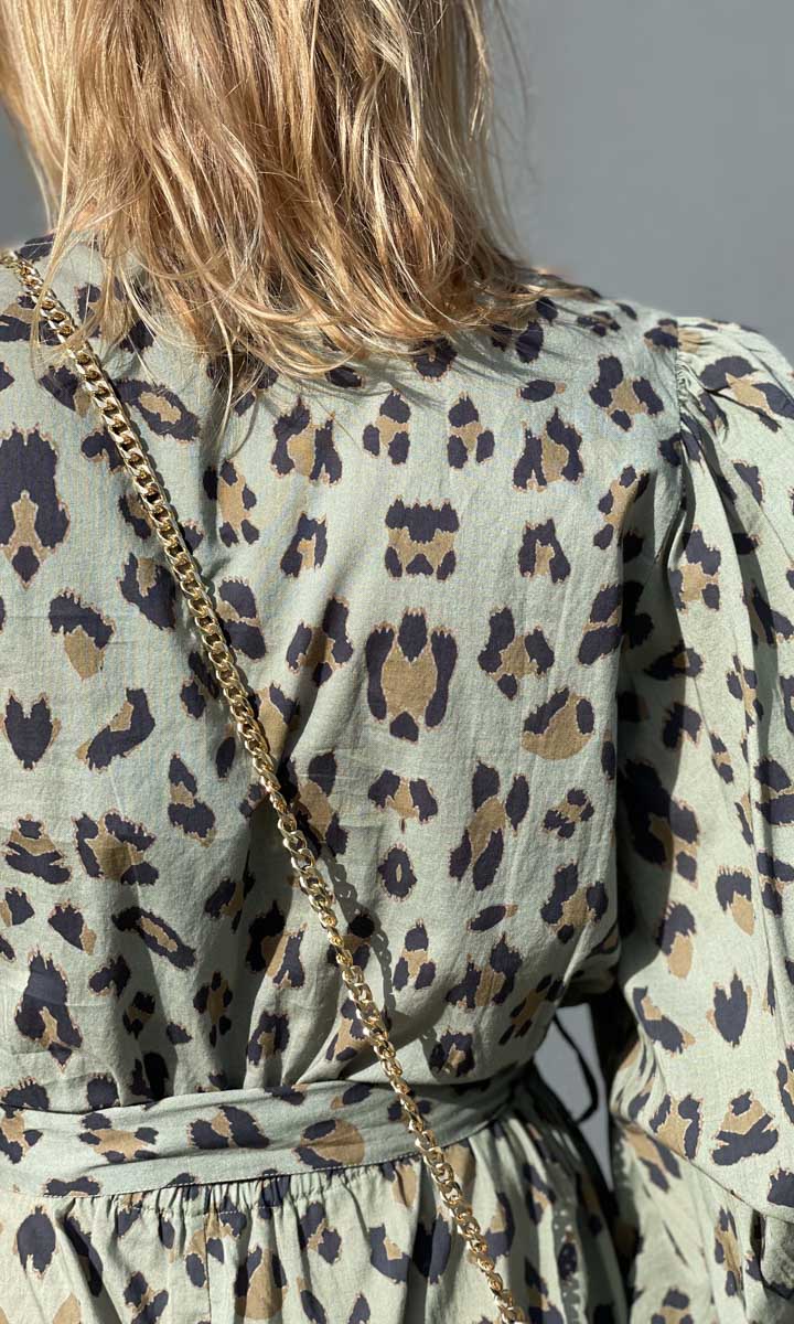 HOSS Amrita Green Animal Print Dress - Image 8