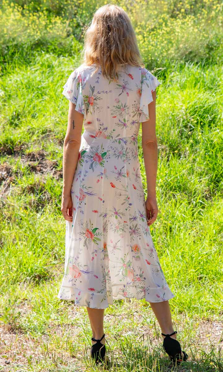 HOSS Eden Dress - White Floral Print - Image 5