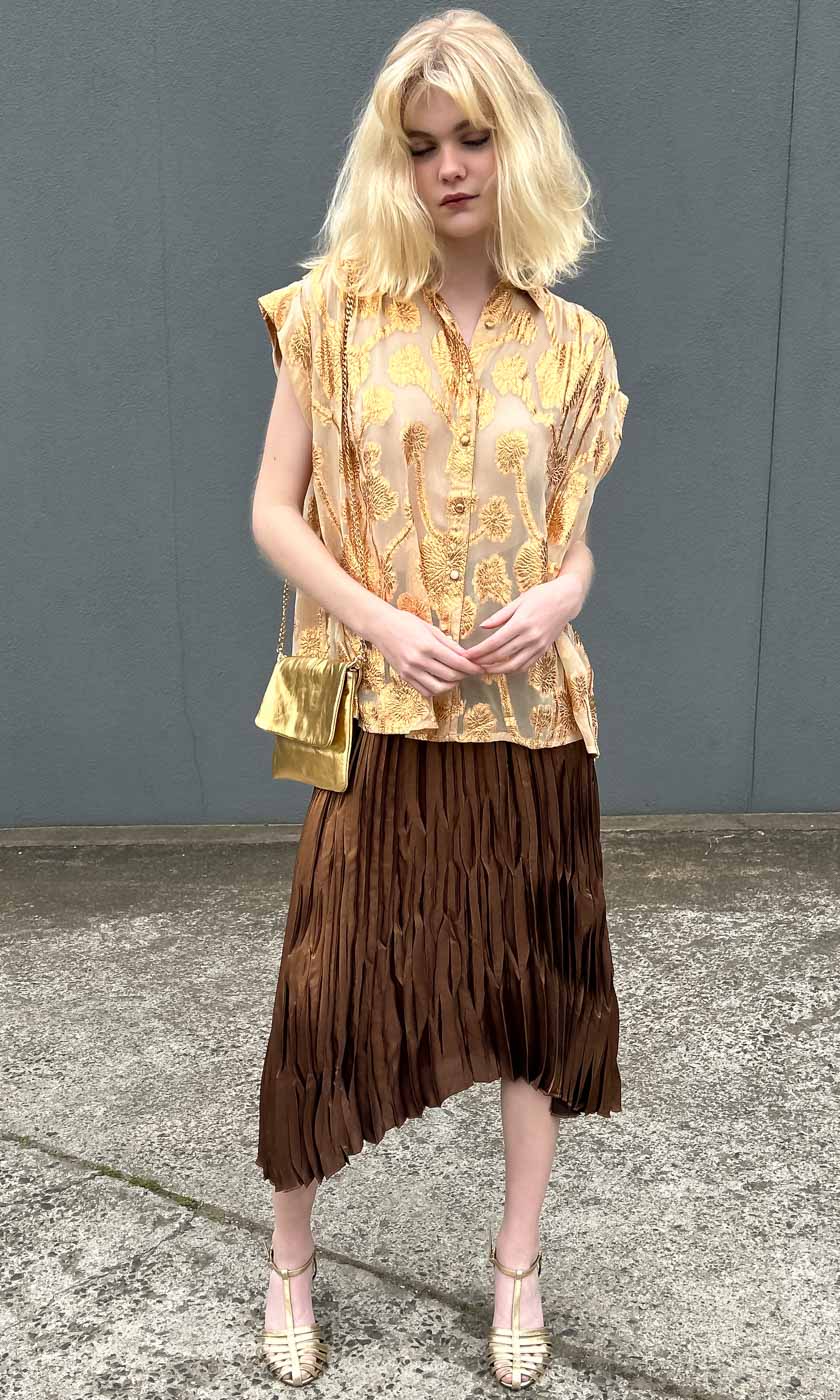 Hoss Mistique Shirt - Caramel Gold Leaf - Image 3