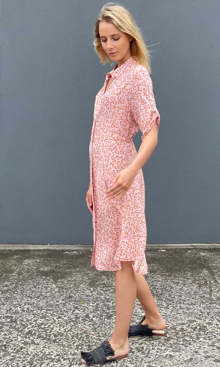 HOSS Pink Ocelot Dress - Image 6