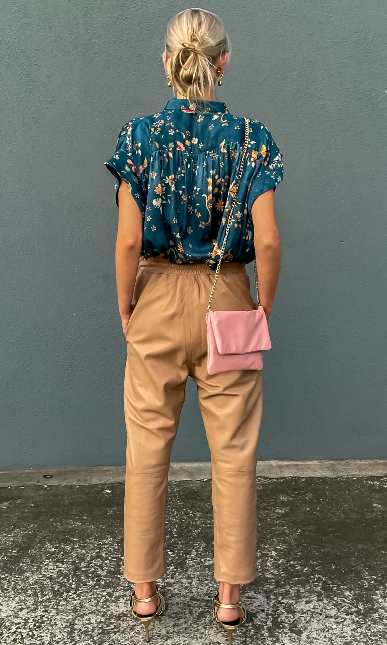 HOSS Monsoon Leather Pants - Caramel - Image 3