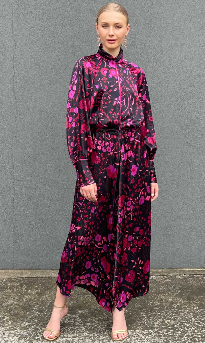 Sabina Musayev Elodia Dress - Black Floral - Image 6