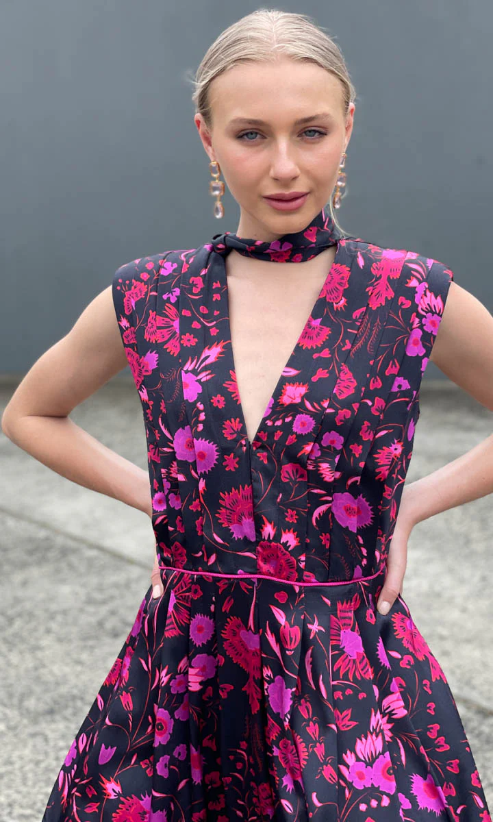 Sabina Musayev Revenna Dress - Black Floral - Image 16