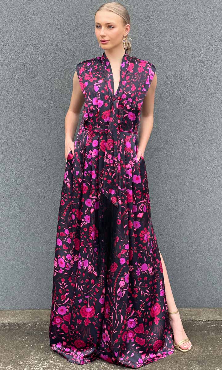 Sabina Musayev Revenna Dress - Black Floral - Image 6