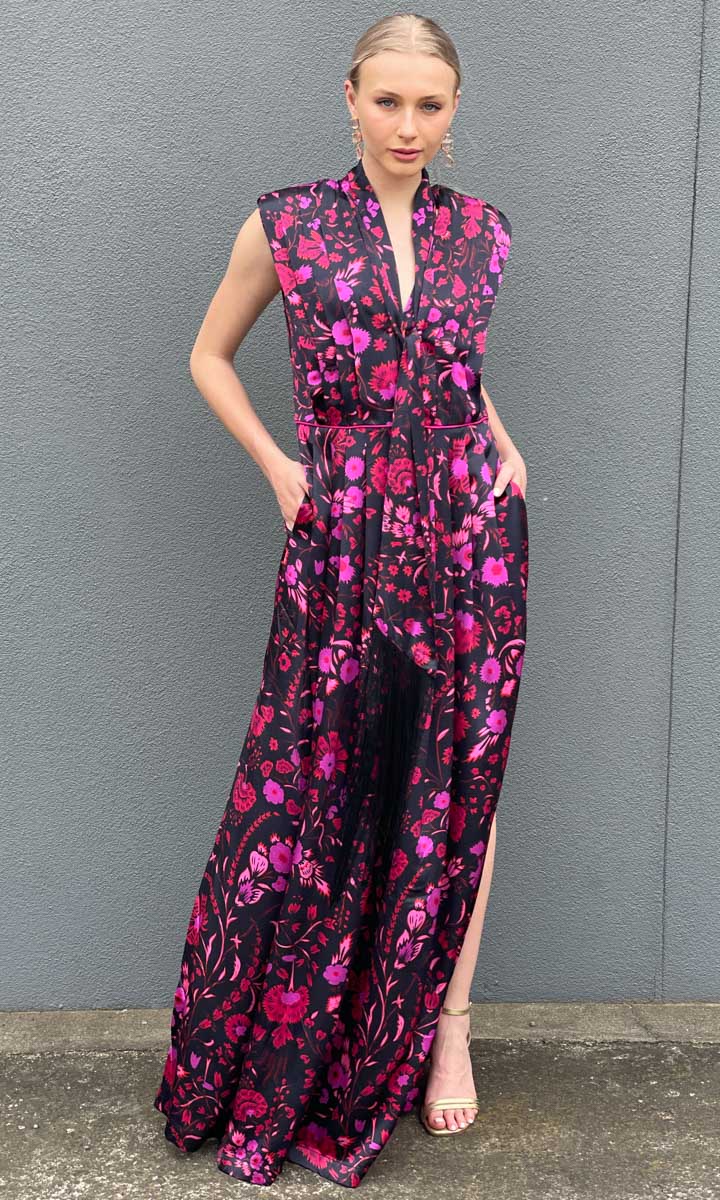 Sabina Musayev Revenna Dress - Black Floral - Image 8